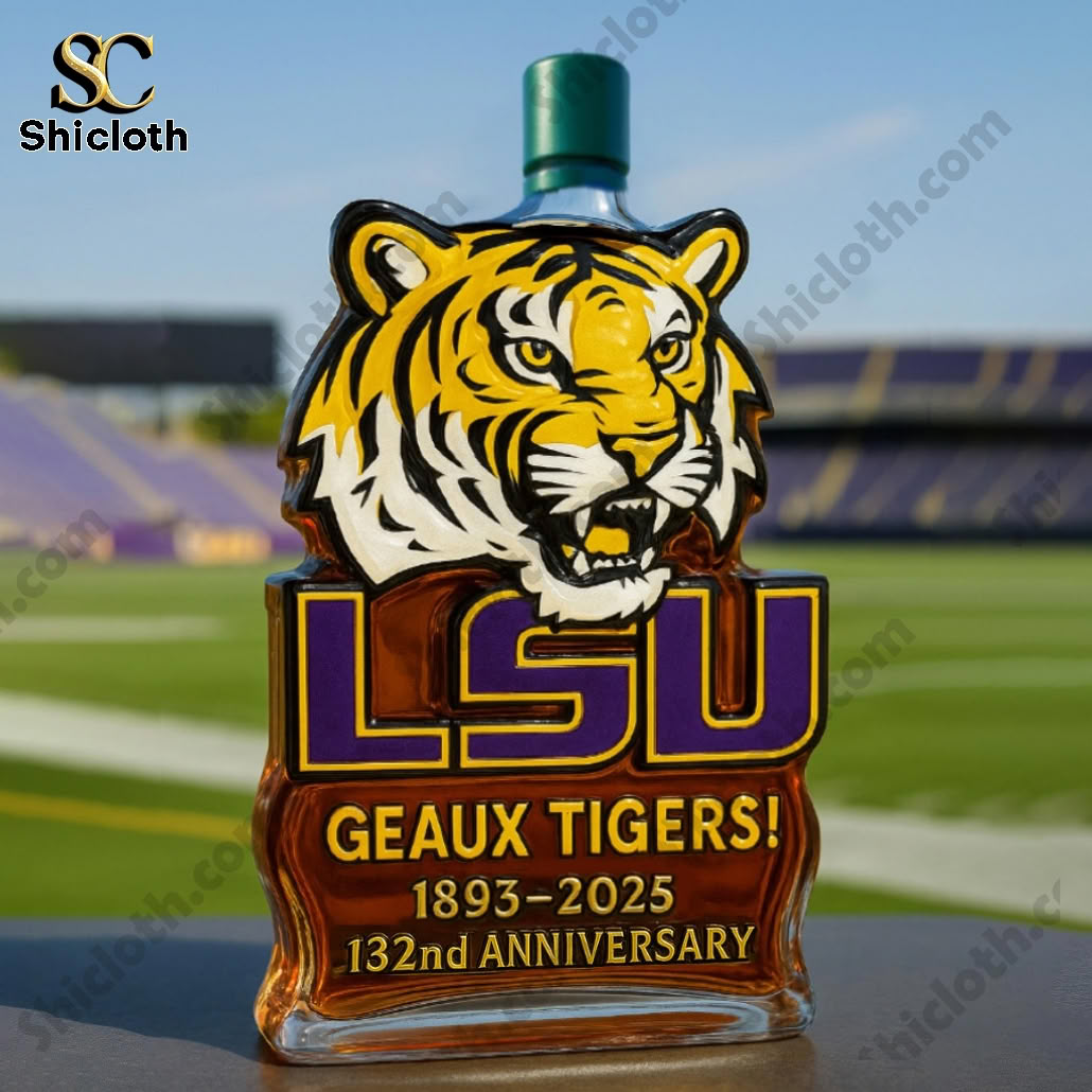 LSU Tigers 132nd Anniversary Whiskey Bottle 3 LSU Tigers 132nd Anniversary Whiskey Bottle - Image 3