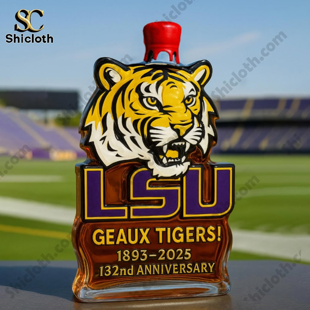 LSU Tigers 132nd Anniversary Whiskey Bottle 4 LSU Tigers 132nd Anniversary Whiskey Bottle - Image 4
