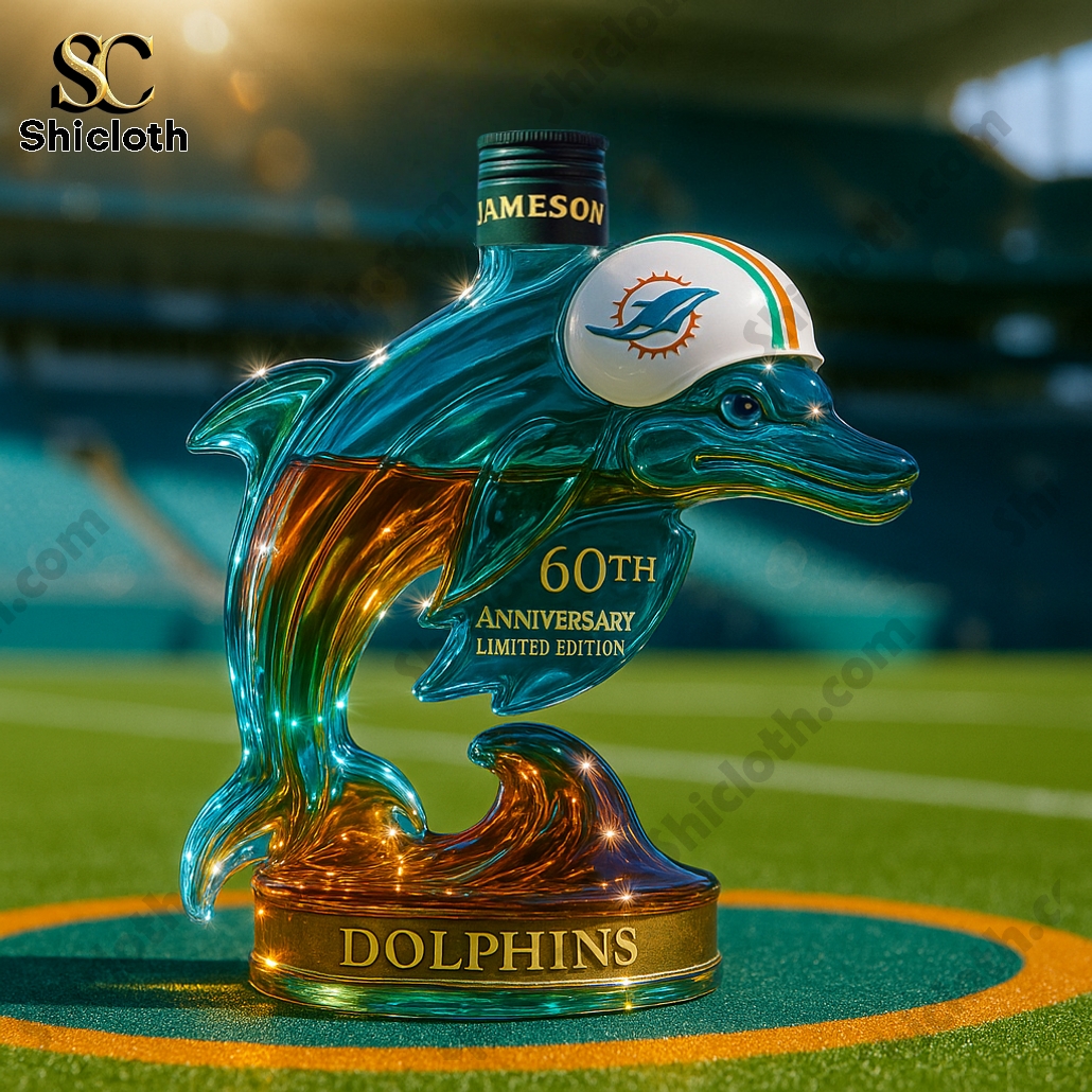 Miami Dolphins 60th Anniversary Whiskey Bottle 4 Miami Dolphins 60th Anniversary Whiskey Bottle - Image 4
