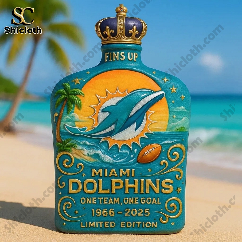 Miami Dolphins Crown Royal Whiskey Bottle