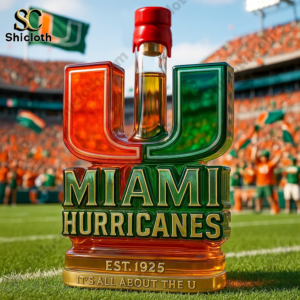 Miami Hurricanes Limited Edition Whiskey Bottle 3 Miami Hurricanes Limited Edition Whiskey Bottle - Image 3