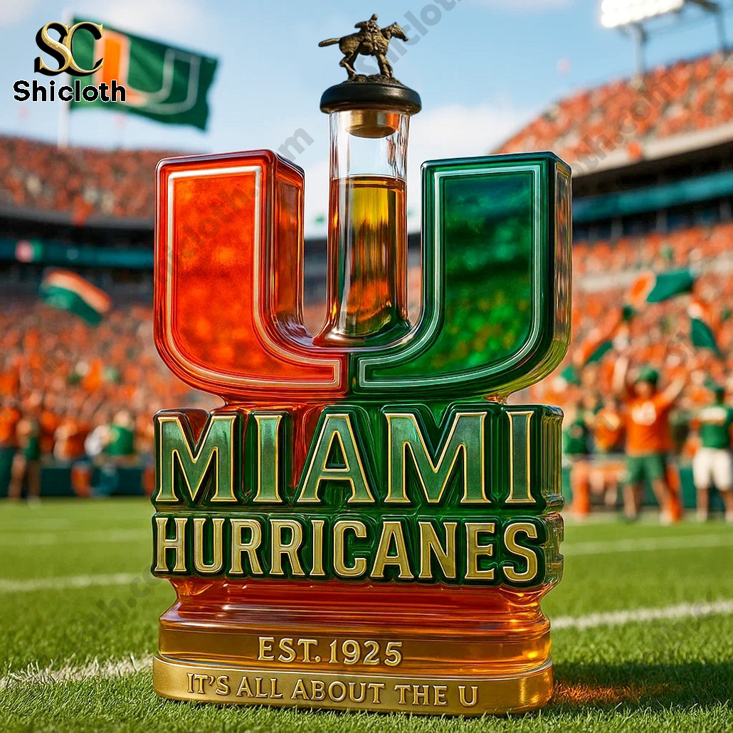 Miami Hurricanes Limited Edition Whiskey Bottle 4 Miami Hurricanes Limited Edition Whiskey Bottle - Image 4