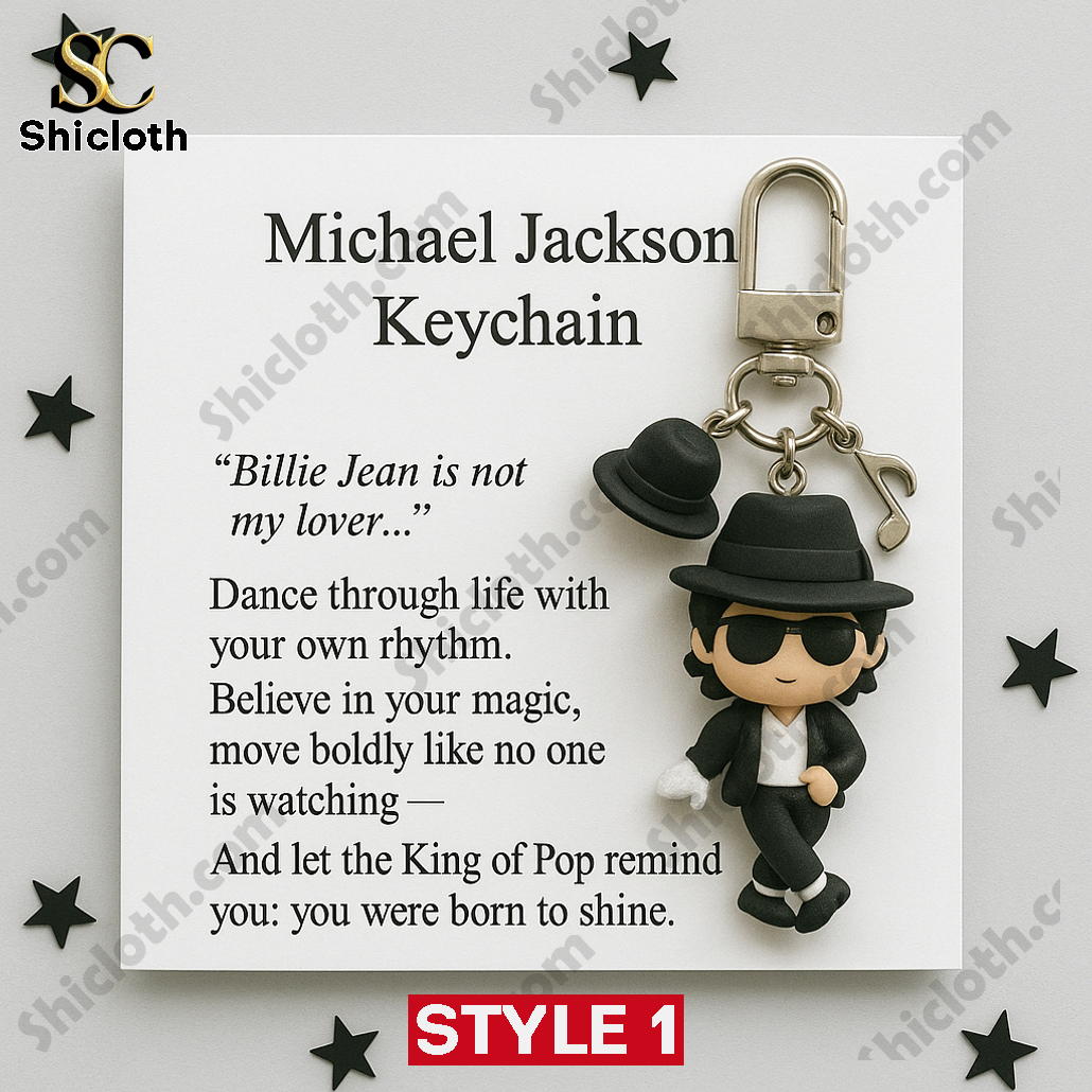 Michael Jackson Memorial Keychain
