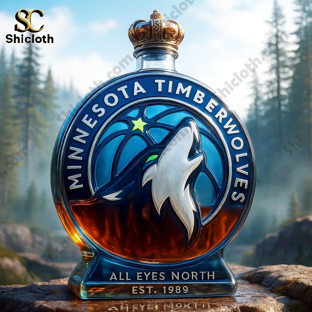 Minnesota Timberwolves Whiskey Bottle
