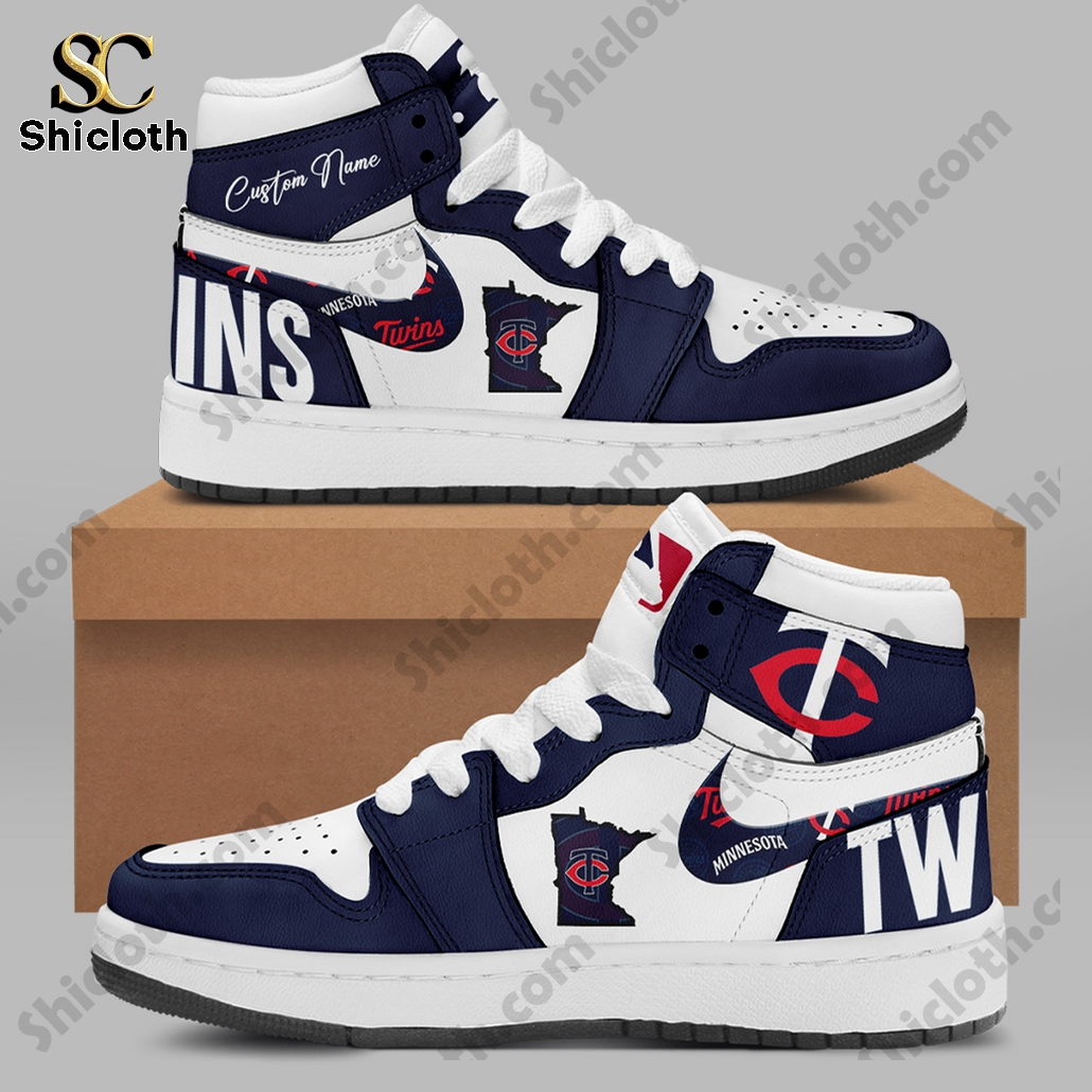 minnesota twins mlb personalized air jordan 1 high top 2 twfWN