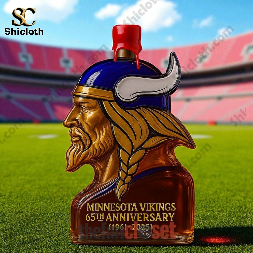 Minnesota Vikings 65th Anniversary Limited Edition Whiskey Bottle 3 Minnesota Vikings 65th Anniversary Limited Edition Whiskey Bottle - Image 3