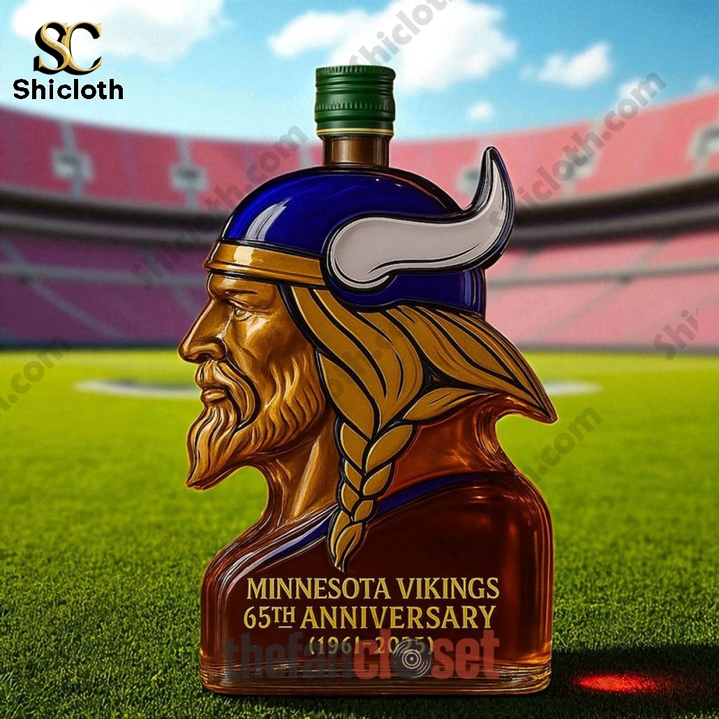 Minnesota Vikings 65th Anniversary Limited Edition Whiskey Bottle 5 Minnesota Vikings 65th Anniversary Limited Edition Whiskey Bottle - Image 5