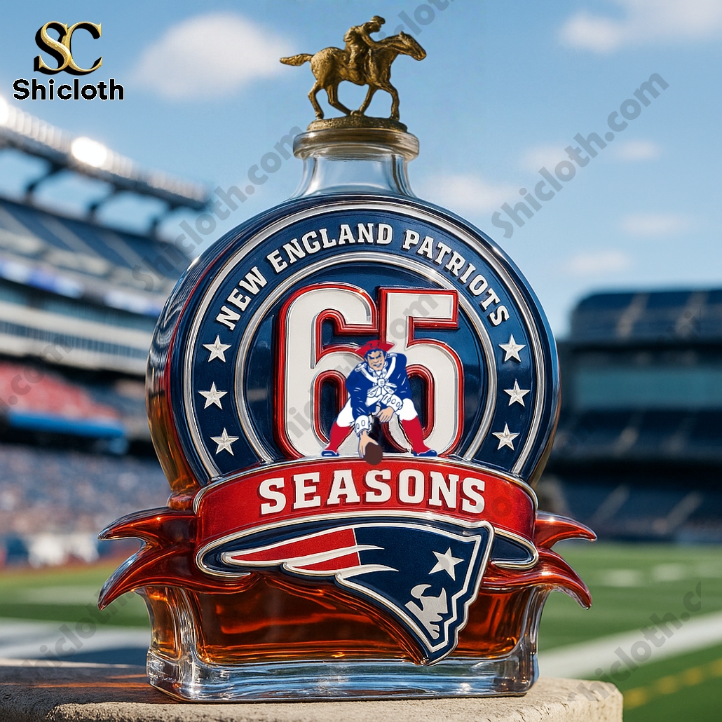 New England Patriots 65th Anniversary Limited Edition Whiskey Bottle 3 New England Patriots 65th Anniversary Limited Edition Whiskey Bottle - Image 3