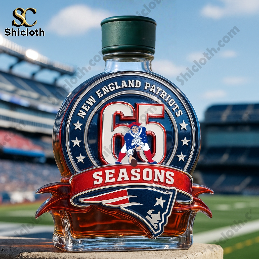 New England Patriots 65th Anniversary Limited Edition Whiskey Bottle 4 New England Patriots 65th Anniversary Limited Edition Whiskey Bottle - Image 4