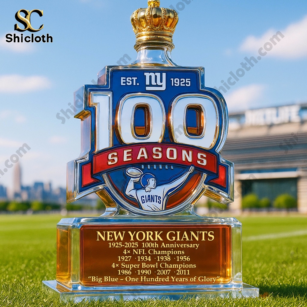 New York Giants 100th Anniversary Whiskey Bottle
