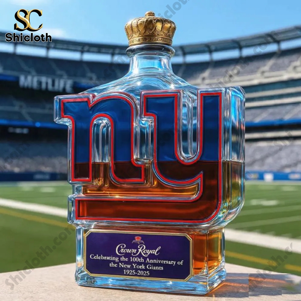 New York Giants 100th Anniversary Edition Whiskey Bottle