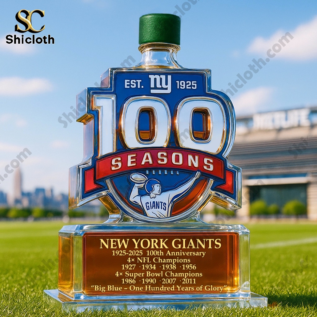 New York Giants 100th Anniversary Whiskey Bottle 3 New York Giants 100th Anniversary Whiskey Bottle - Image 3