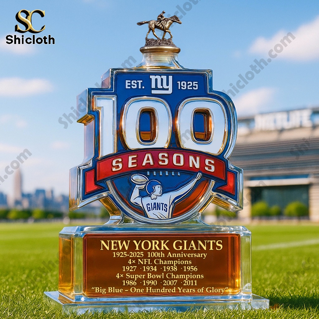New York Giants 100th Anniversary Whiskey Bottle 4 New York Giants 100th Anniversary Whiskey Bottle - Image 4