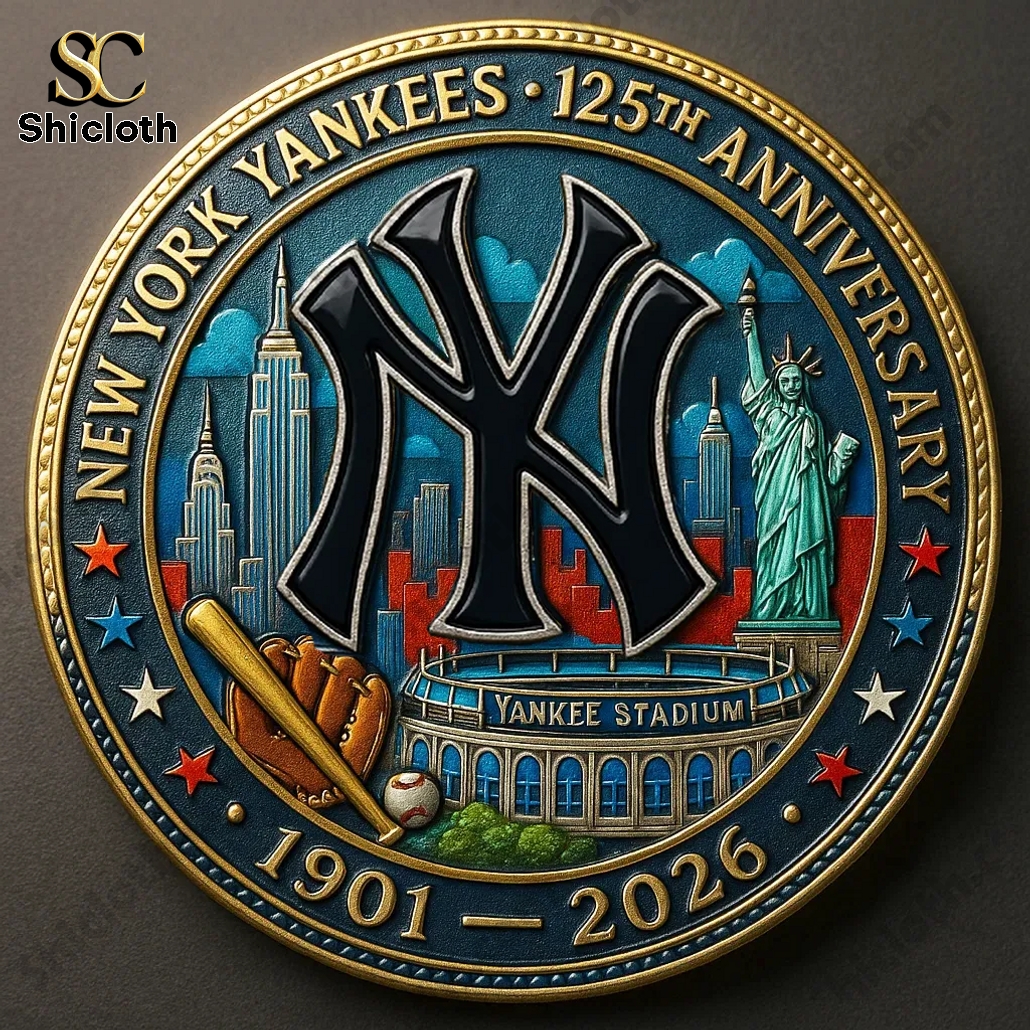 NEW YORK YANKEES 125th Anniversary Commemorative Coin 3 NEW YORK YANKEES 125th Anniversary Commemorative Coin - Image 3