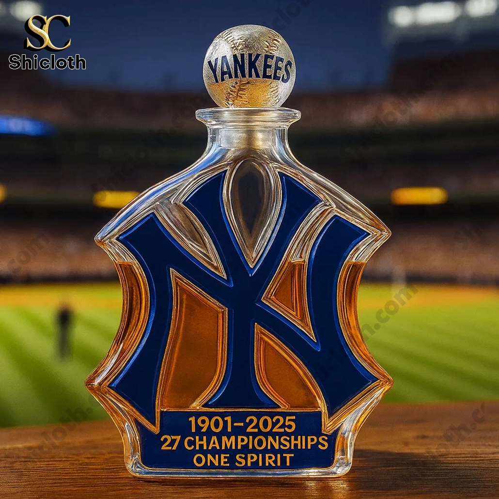 New York Yankees 27 Champs Commemorative Whiskey Bottle