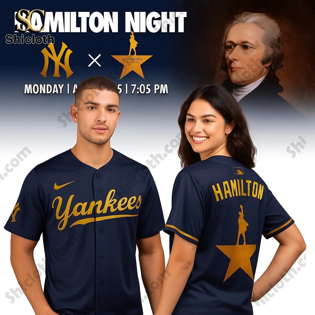 New York Yankees MLB x Broadway Alexander Hamilton. Night 2025 Baseball Jersey