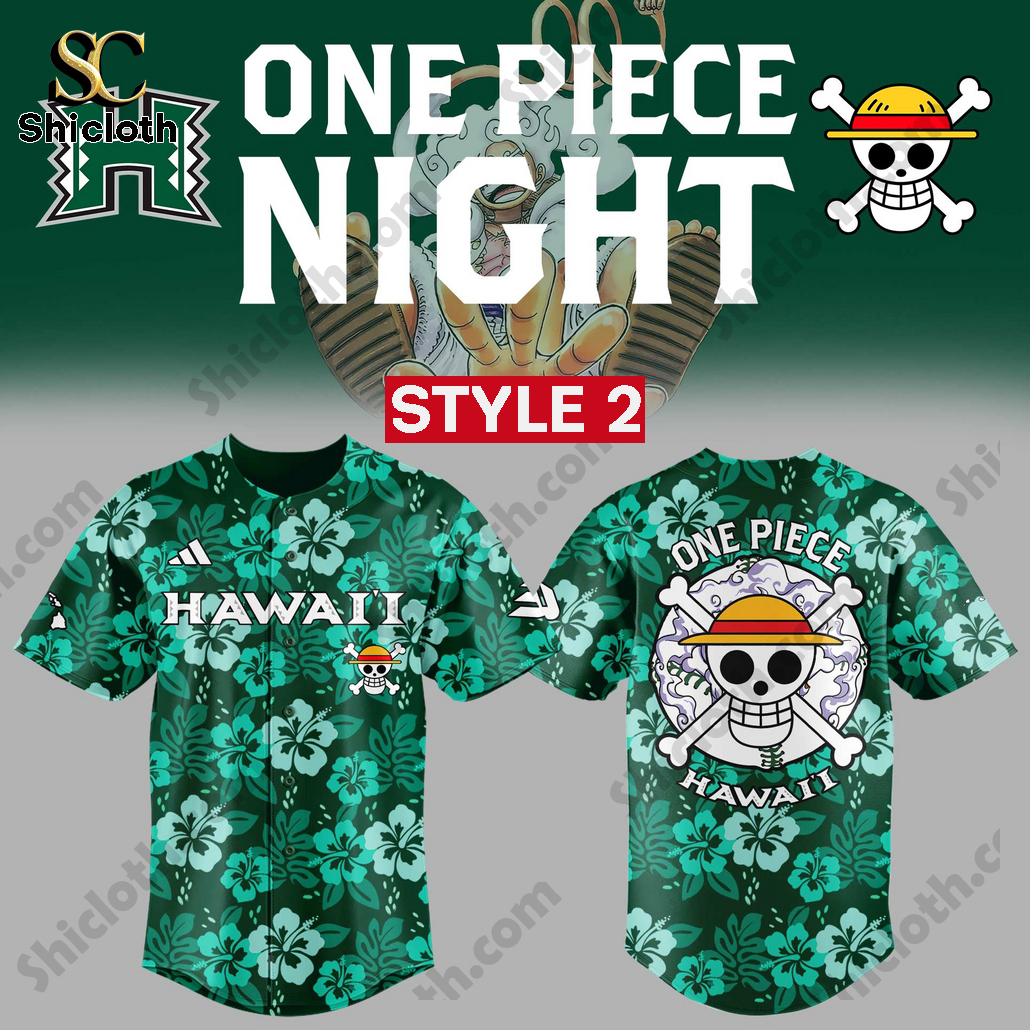 One Piece x Hawaii Limited Edition 2025 Custom Baseball Jersey 4 One Piece x Hawaii Limited Edition 2025 Custom Baseball Jersey - Image 4