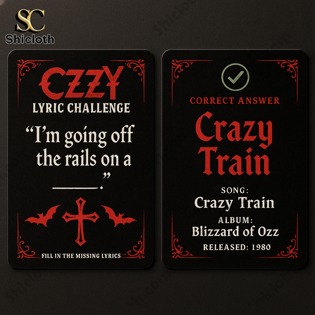 Ozzy Lyric Challenge Card Game 3 Ozzy Lyric Challenge Card Game - Image 3