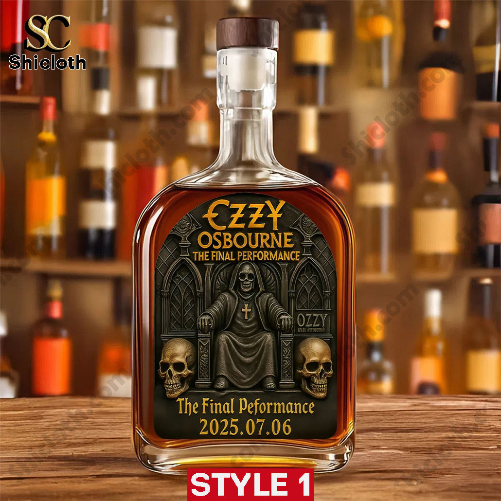 Ozzy Osbourne 25oz Empty Whiskey Bottle