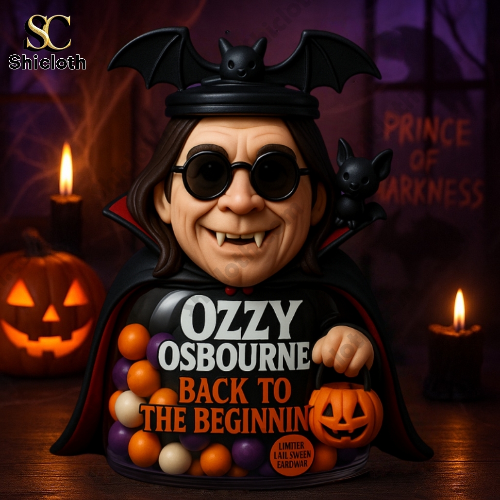 Ozzy Osbourne Back to the Beginning Halloween Candy M&M's Glass Jar