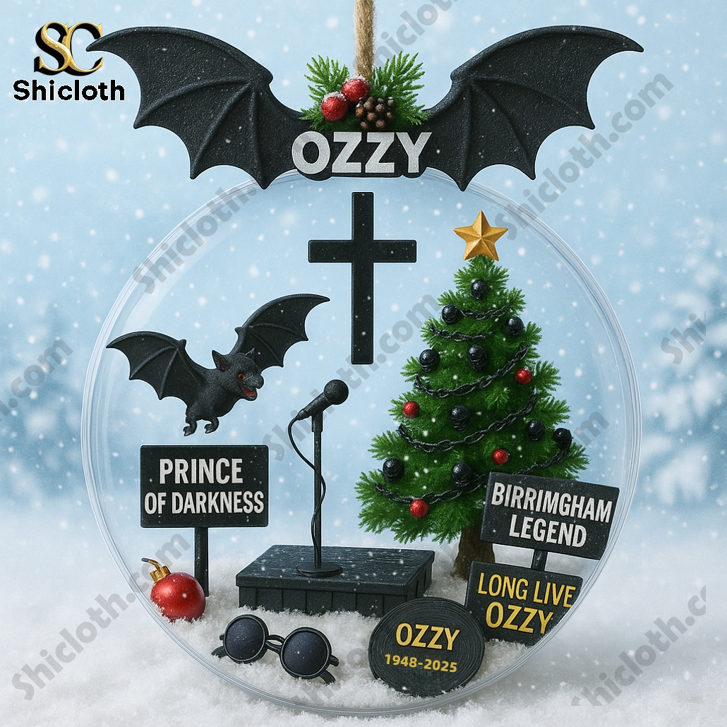 Ozzy Osbourne Snow Globe Ornament