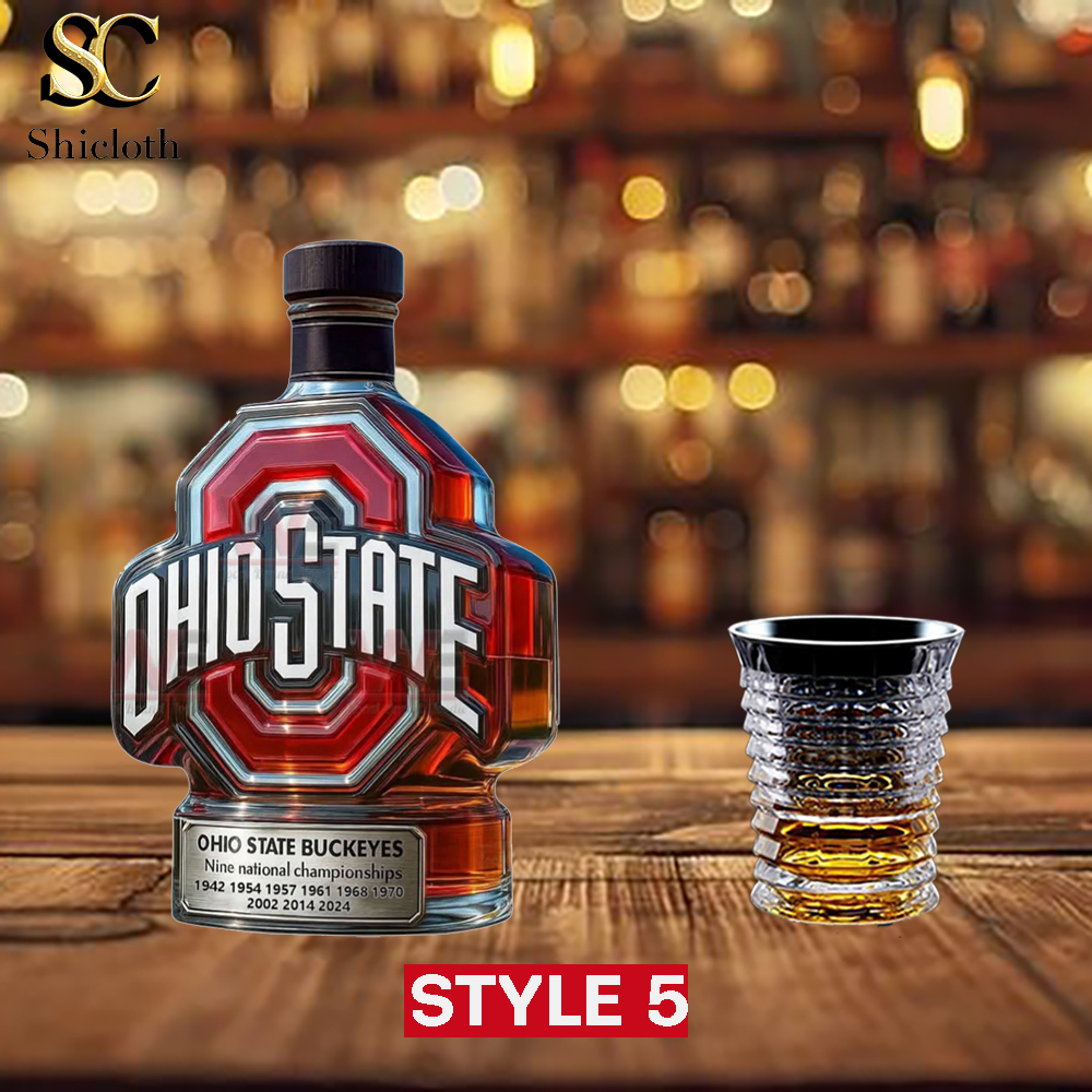 Ohio State Buckeyes Nine National Championships Whiskey Bottle 5 Ohio State Buckeyes Nine National Championships Whiskey Bottle - Image 5