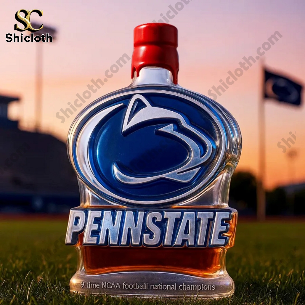 Pennstate Nittany Lions 9 Time NCAA National Champs Whiskey Bottle 3 Pennstate Nittany Lions 9 Time NCAA National Champs Whiskey Bottle - Image 3