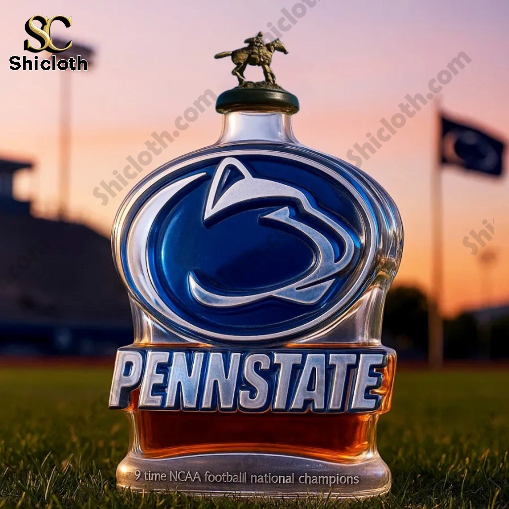 Pennstate Nittany Lions 9 Time NCAA National Champs Whiskey Bottle 4 Pennstate Nittany Lions 9 Time NCAA National Champs Whiskey Bottle - Image 4