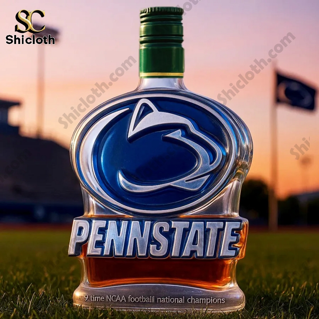 Pennstate Nittany Lions 9 Time NCAA National Champs Whiskey Bottle 5 Pennstate Nittany Lions 9 Time NCAA National Champs Whiskey Bottle - Image 5