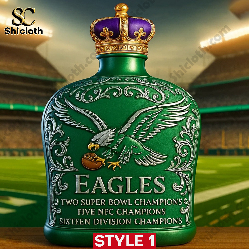 Philadelphia Eagles Crown Royal Whiskey Bottle