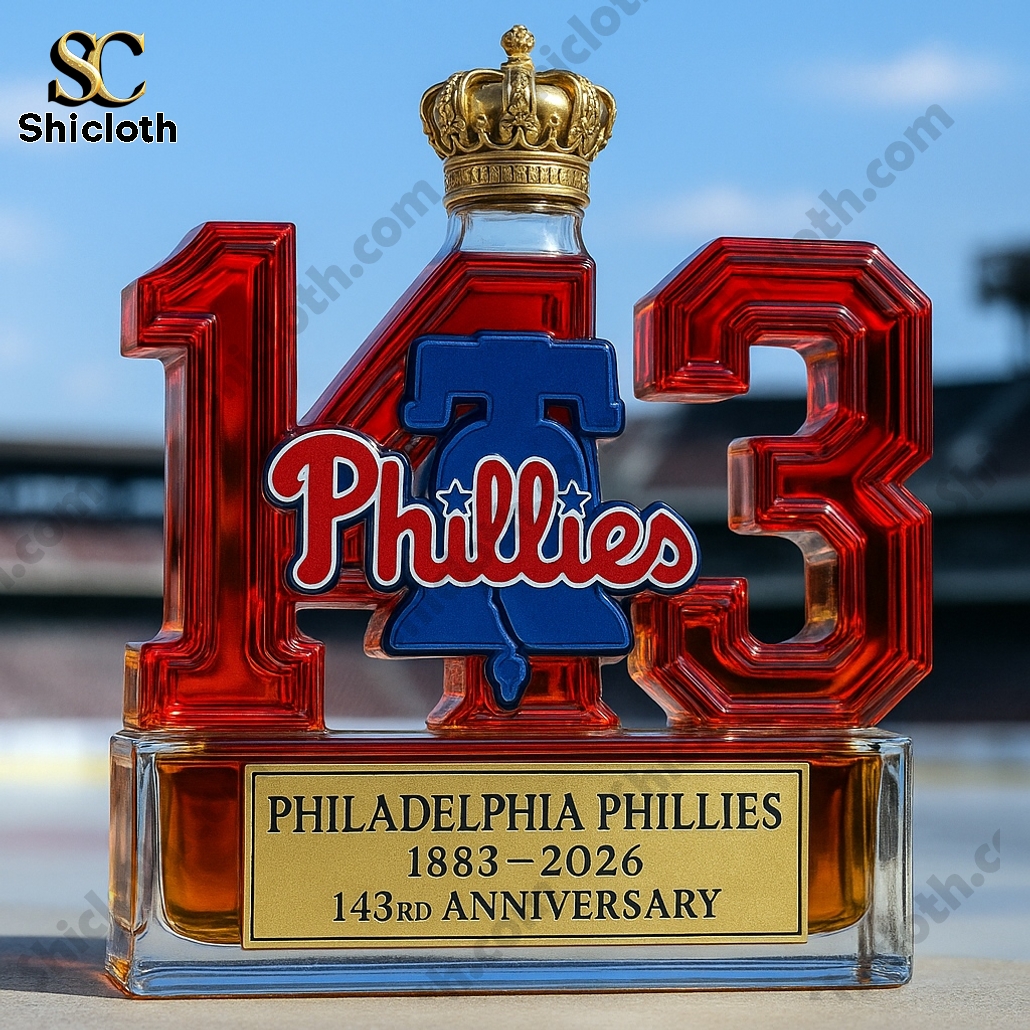 Philadelphia Phillies 143rd Anniversary Whiskey Bottle