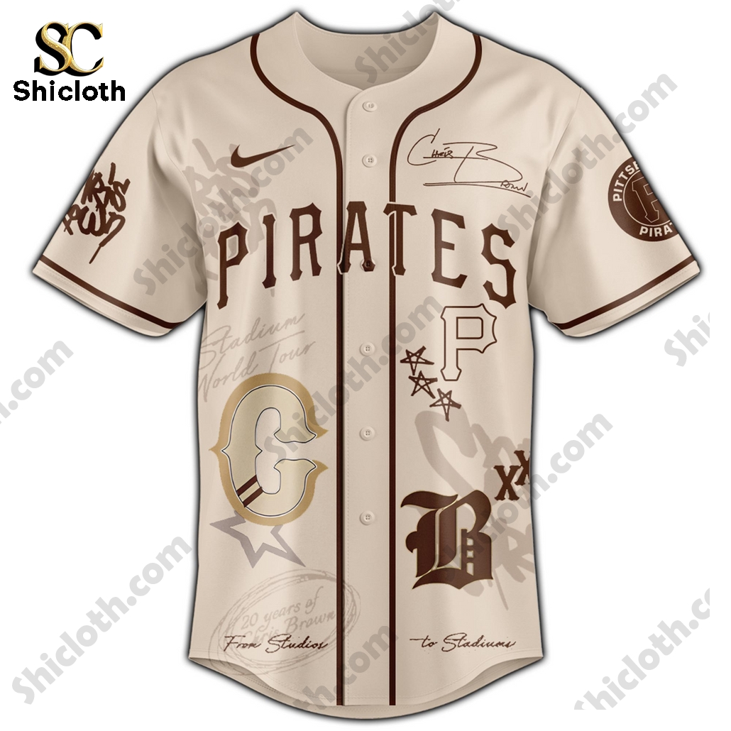 Alternative view of Pittsburgh Pirates Chris Brown Breezy Bowl XX Tour 2025 Baseball Jersey