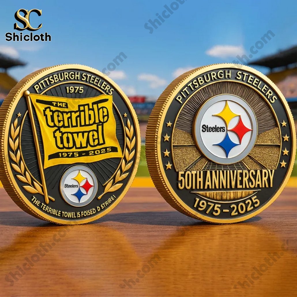 Pittsburgh Steelers Terrible Towel 50th Anniversary Ornament