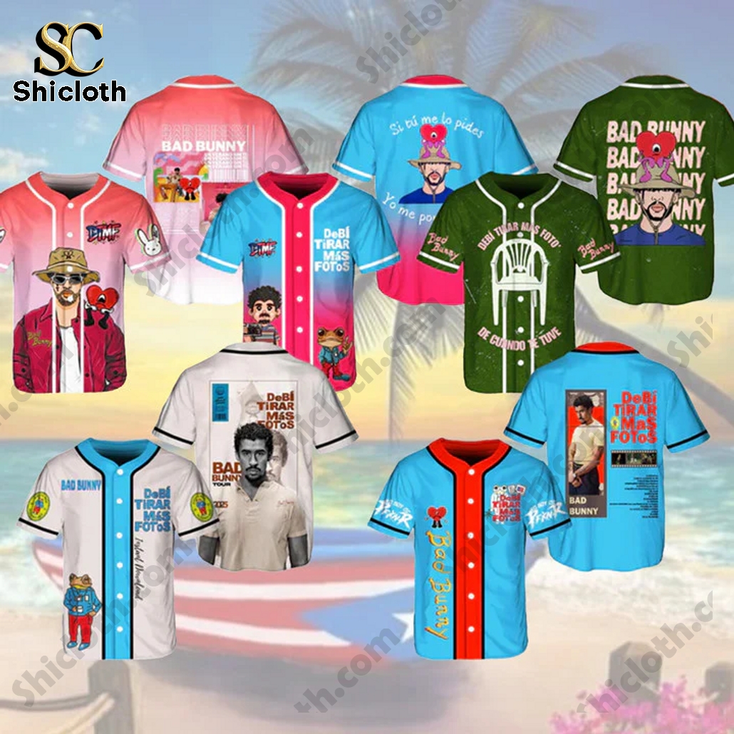 Puerto Rico Bad Bunny Tour 2025 Custom Baseball Jersey