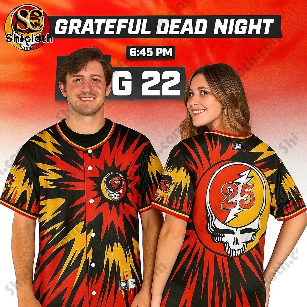 Alternative view of Rochester Red Wings Grateful Dead Night 2025 Jersey