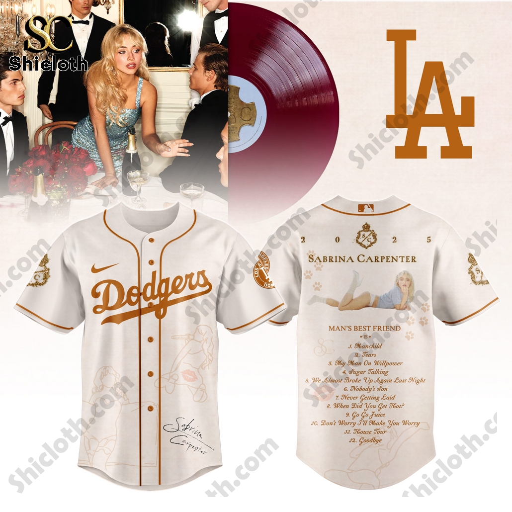 Sabrina Carpenter Man’s Best Friend 2025 Dodgers Jersey