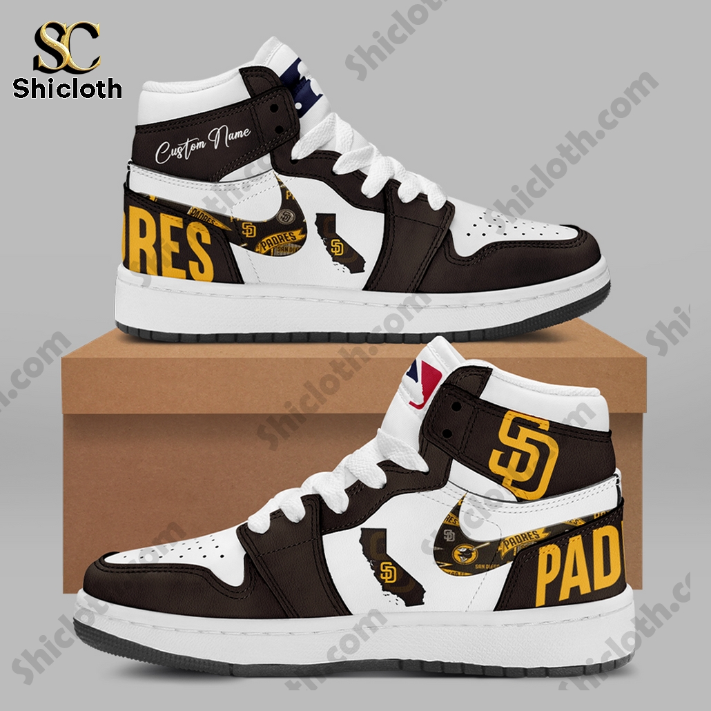 san diego padres mlb personalized air jordan 1 high top 2 Gj0H8
