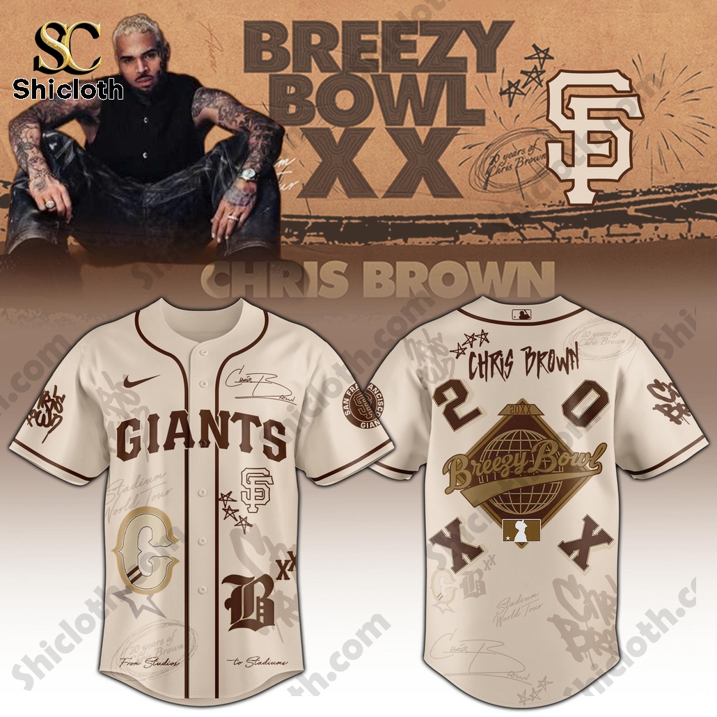 San Francisco Giants Chris Brown Breezy Bowl XX Tour 2025 Baseball Jersey