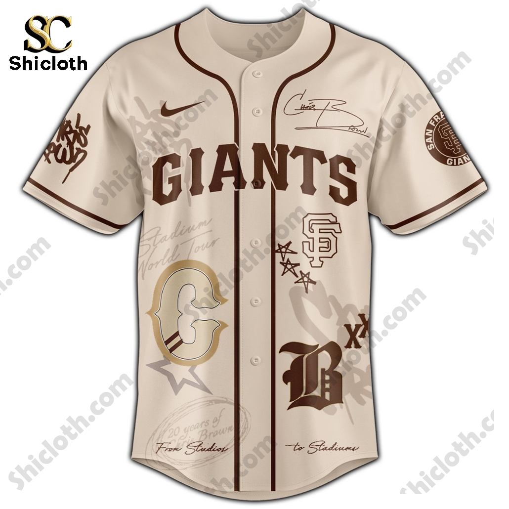 Alternative view of San Francisco Giants Chris Brown Breezy Bowl XX Tour 2025 Baseball Jersey