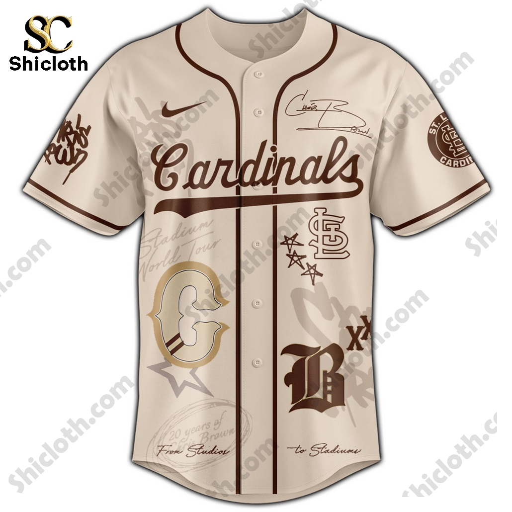 Alternative view of St. Louis Cardinals Chris Brown Breezy Bowl XX Tour 2025 Baseball Jersey