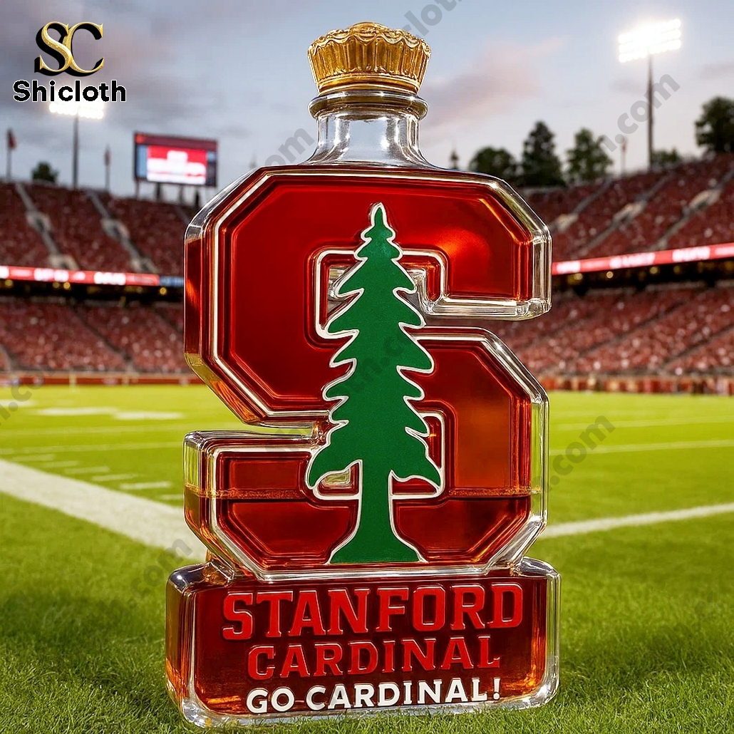 Stanford Cardinal LOGO Limited Edition Whiskey Bottle