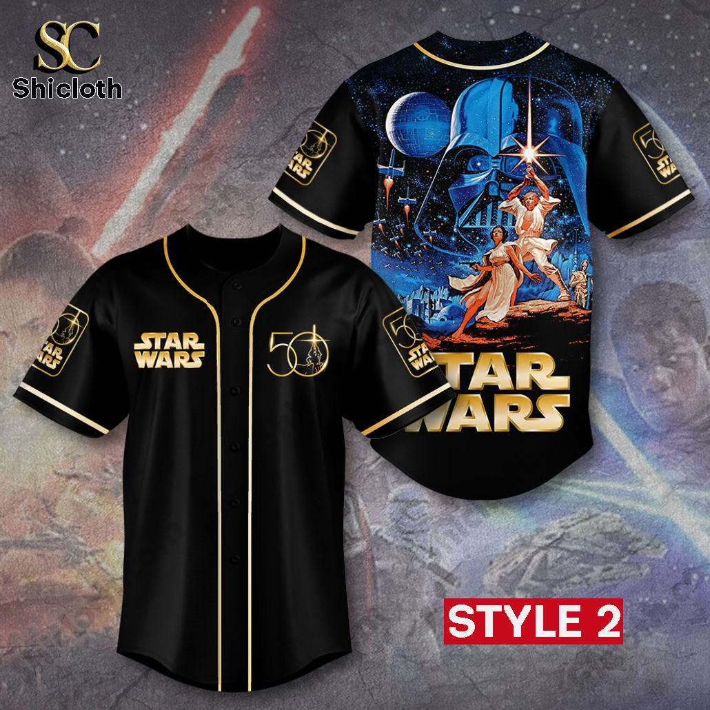 Star Wars 50th Anniversary 2025 Custom Baseball Jersey 3 Star Wars 50th Anniversary 2025 Custom Baseball Jersey - Image 3