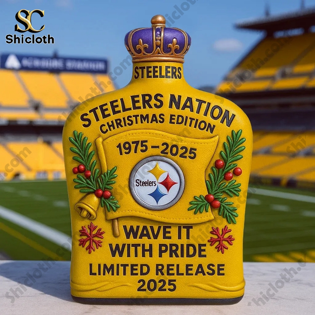 Steelers Terrible Towel 50th Anniversary whiskey bottle
