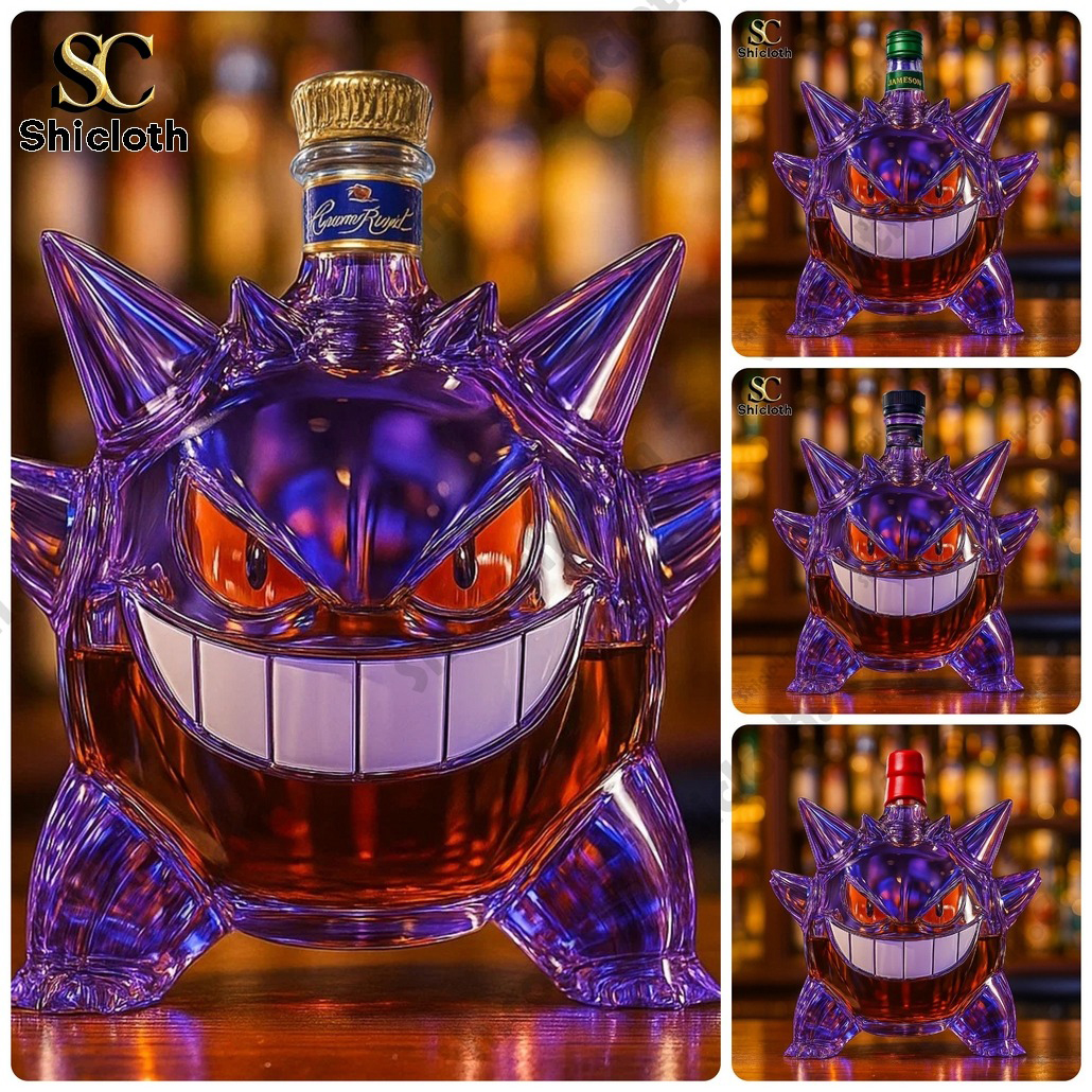 Gengar Crown Royal Whiskey Bottle-2
