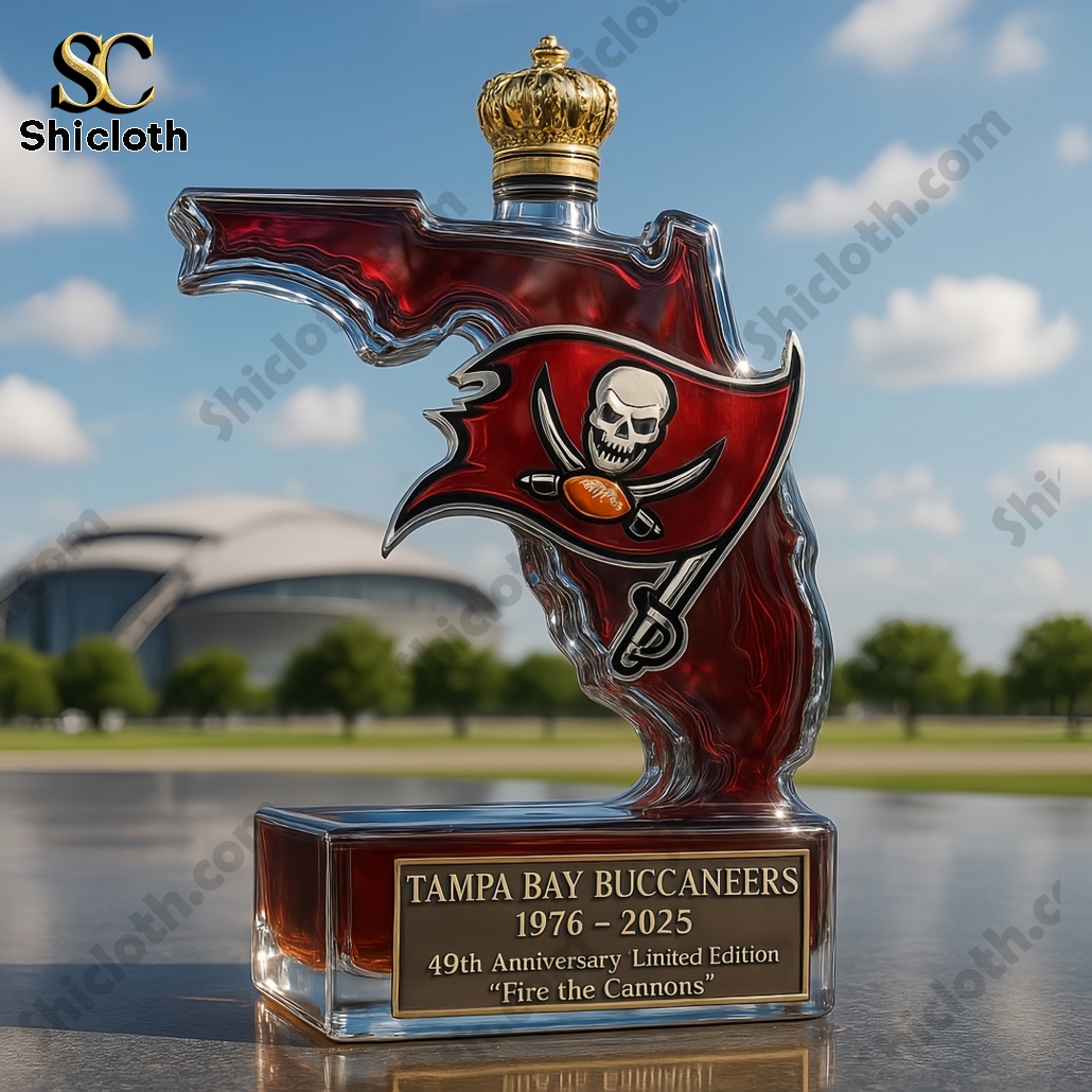 Tampa Bay Buccaneers 49th Anniversary Whiskey Bottle