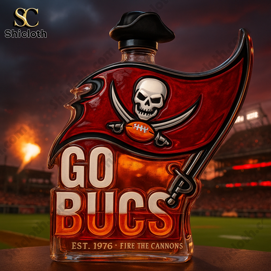 Tampa Bay Buccaneers 51th Anniversary Whiskey Bottle