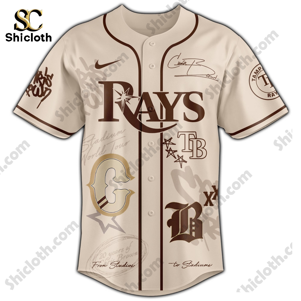 Alternative view of Tampa Bay Rays Chris Brown Breezy Bowl XX Tour 2025 Baseball Jersey