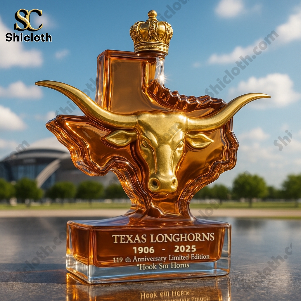 Texas Longhorns 119th Anniversary Whiskey Bottle