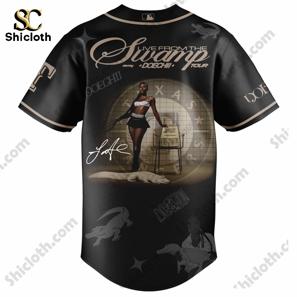Texas Rangers MLB x Doechii Tour 2025 Baseball Jersey 3 Texas Rangers MLB x Doechii Tour 2025 Baseball Jersey - Image 3