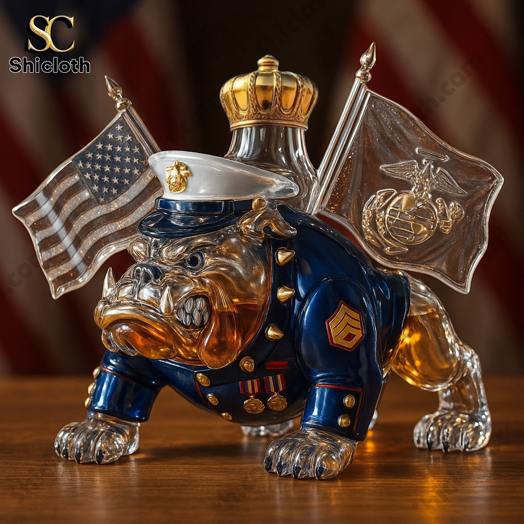 USMC Devil Dog 250th Anniversary Whiskey Bottle